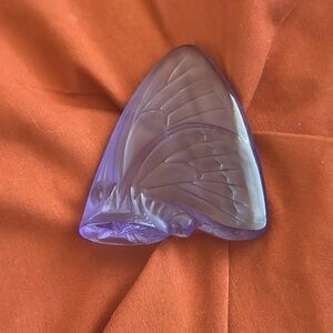 Vibrant Purple Glass Butterfly Sculpture